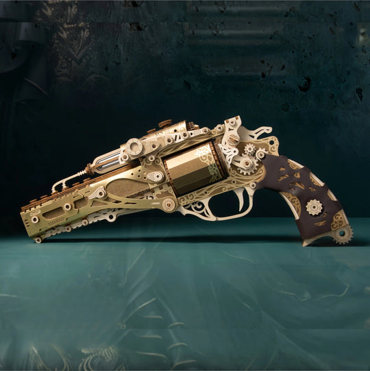 Ugeargeek  Steam Revolver 3D Wooden Puzzle Jewel Blue