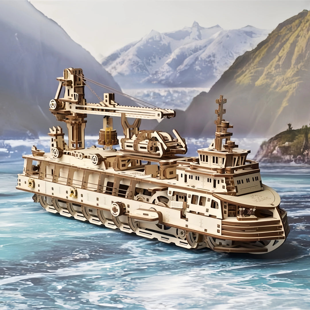 Research Vessel Mechanical Model Kit Ugears