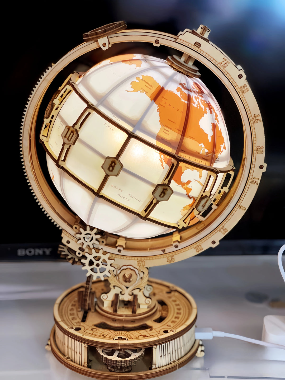 Luminous Globe 3D Wooden Puzzle ST003