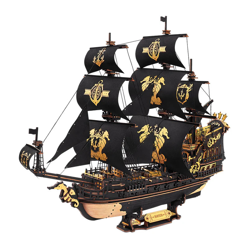 The Seahorse Barque 3D Wooden Puzzle MCB02 – Ugeargeek
