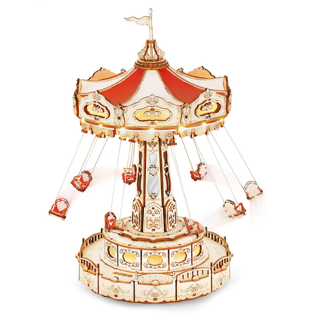 Swing Ride DIY Music Box 3D Wooden Puzzle EA02 Rokr