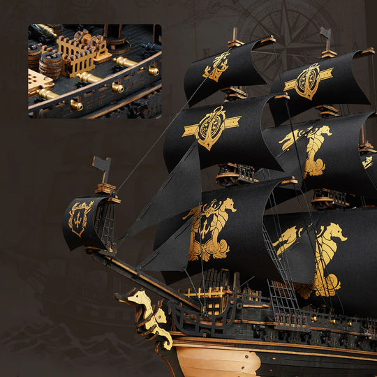 The Seahorse Barque 3D Wooden Puzzle MCB02