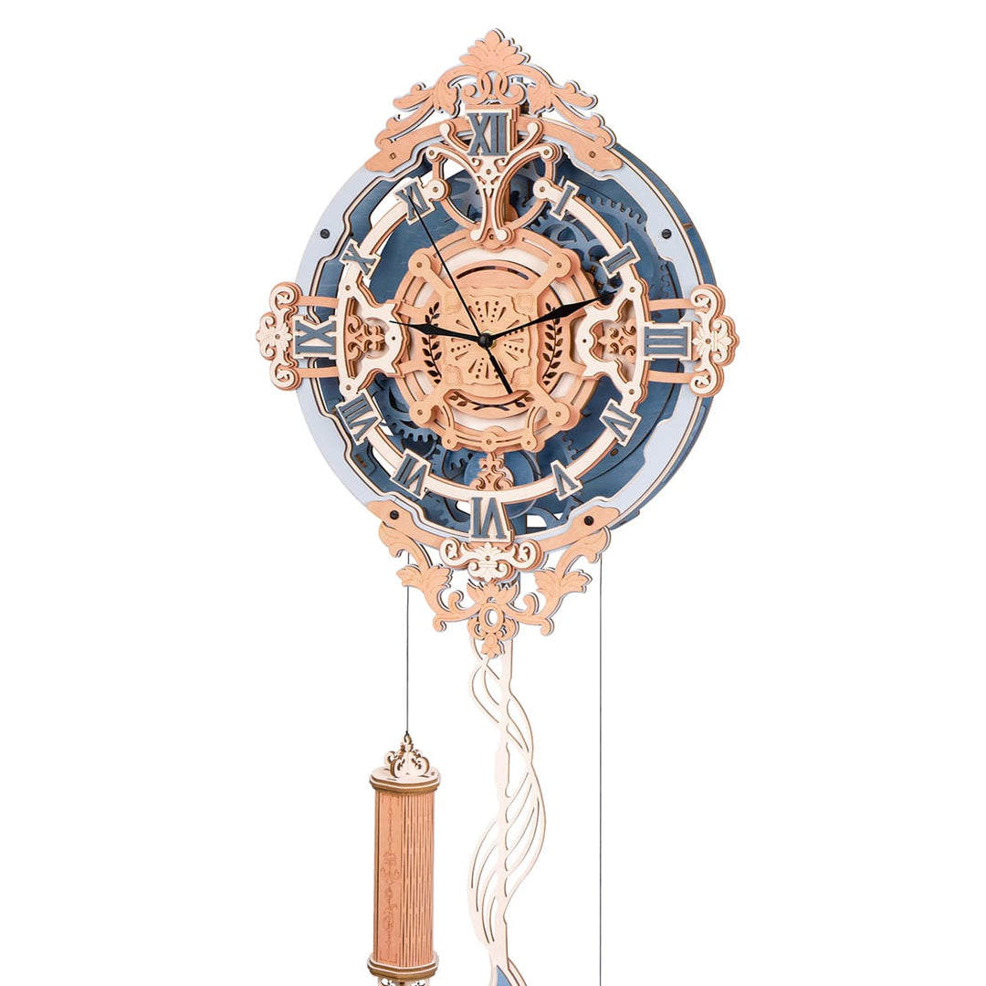 Romantic Note Wall Clock Mechanical Gear 3D Wooden Puzzle LC701 Rokr
