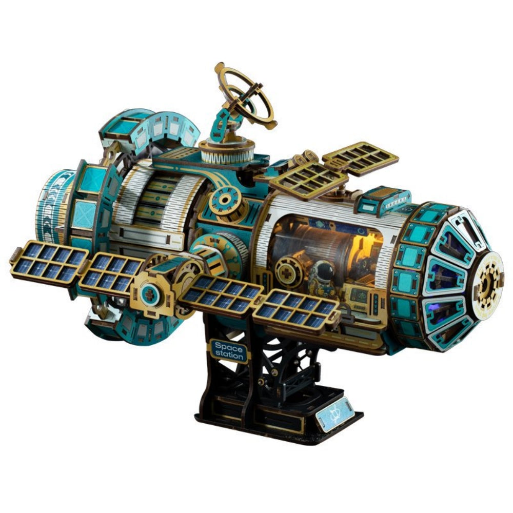 プロジェクターオブジェ Ugeargeek The Celestial Prism Space Station 3D Wooden Puzzle Model Kit