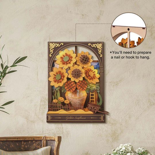 Ugeargeek Golden Sunflower Wall Art