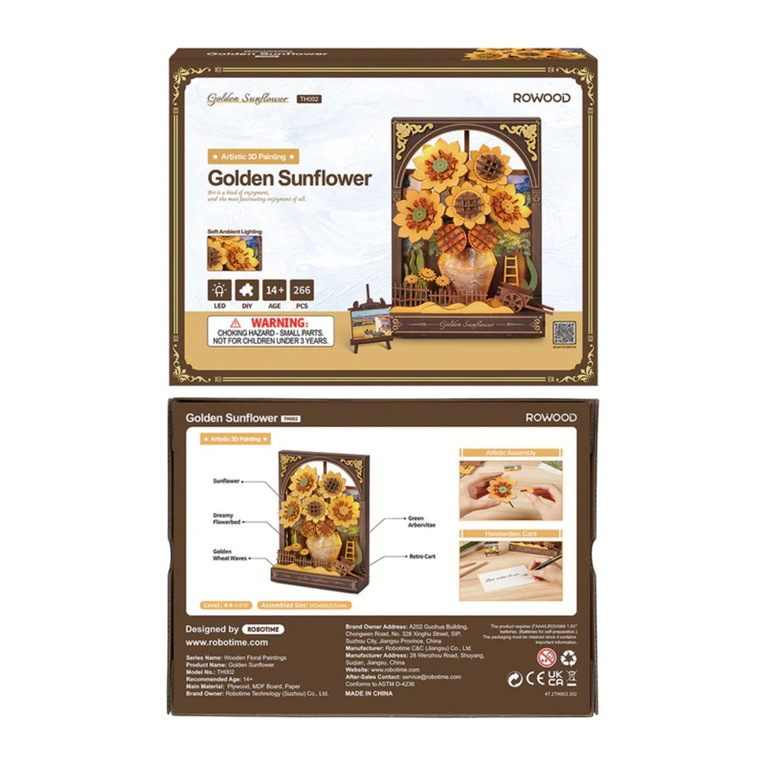 Ugeargeek Golden Sunflower Wall Art