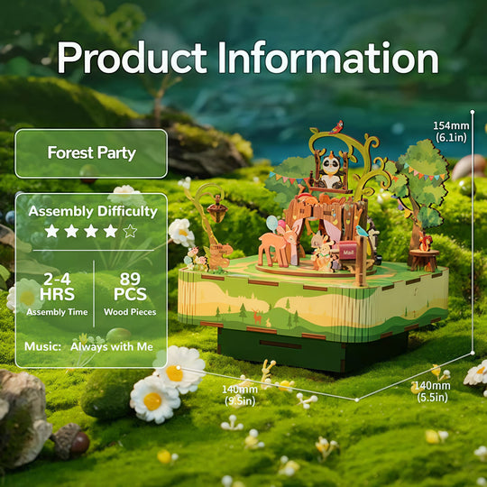 Ugeargeek Forest Party Rotating Music Box