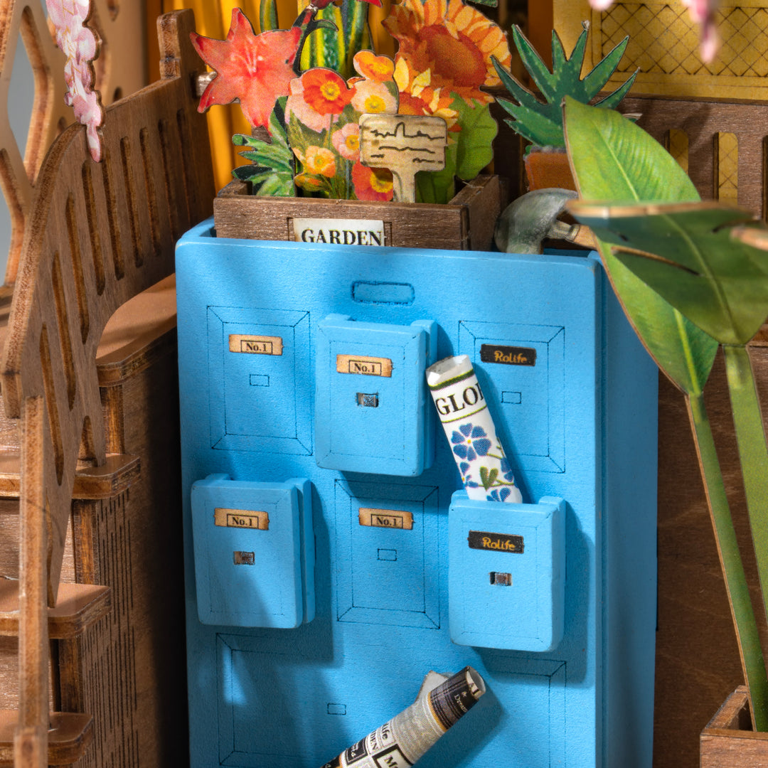 Kit de coin livre bricolage maison de jardin de vacances TGB06 Rolife