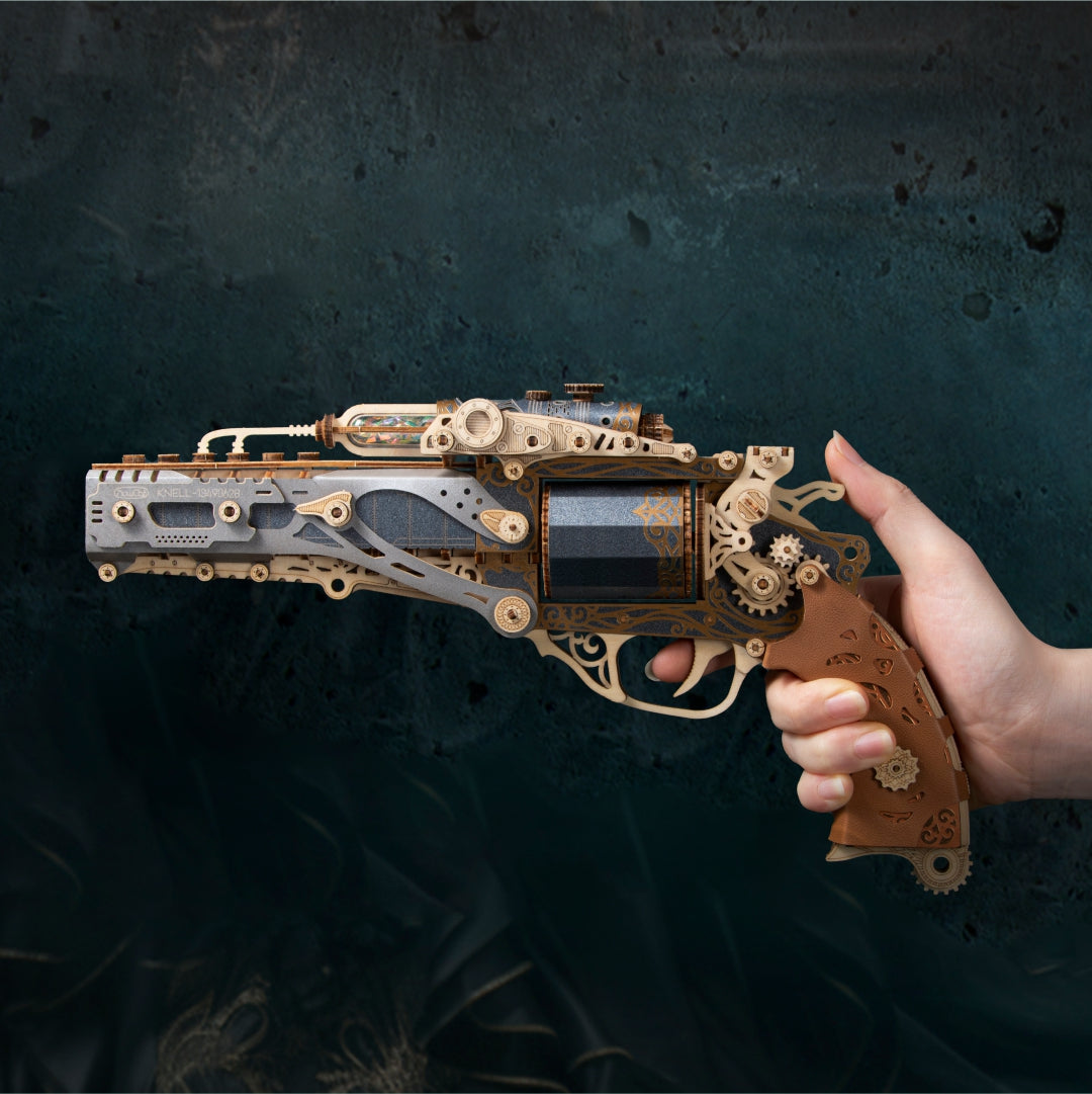 Ugeargeek Steam Revolver 3D Wooden Puzzle Jewel Blue