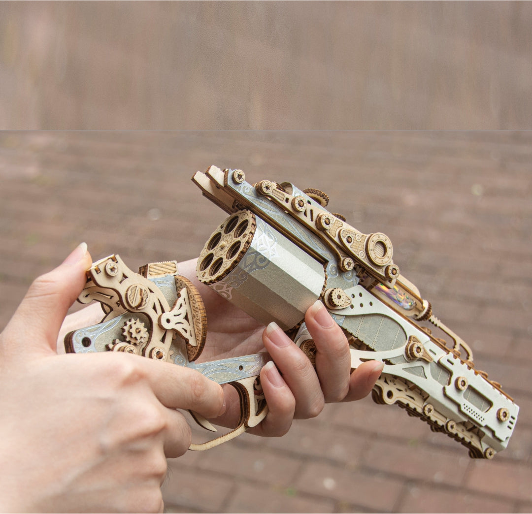 トイガン WA CUSTOM WORKS SCW2006 REMIX DETECTIVE Ugeargeek Steam Revolver 3D Wooden Puzzle Jewel Blue