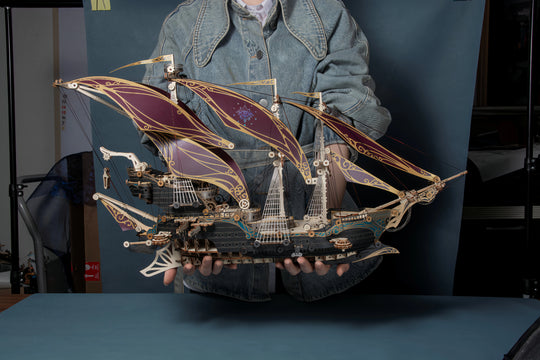 Ugeargeek Future Pirate Ship Wooden 3d Model Purple Plus