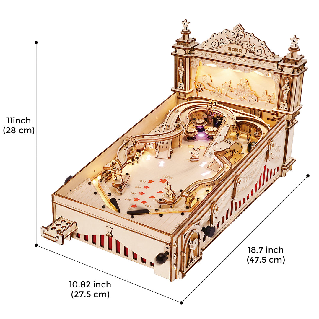 3D Pinball Machine 3D Wooden Puzzle EG01 Rokr