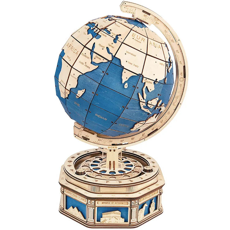 The Globe Model 3D Wooden Puzzle ST002 Rokr