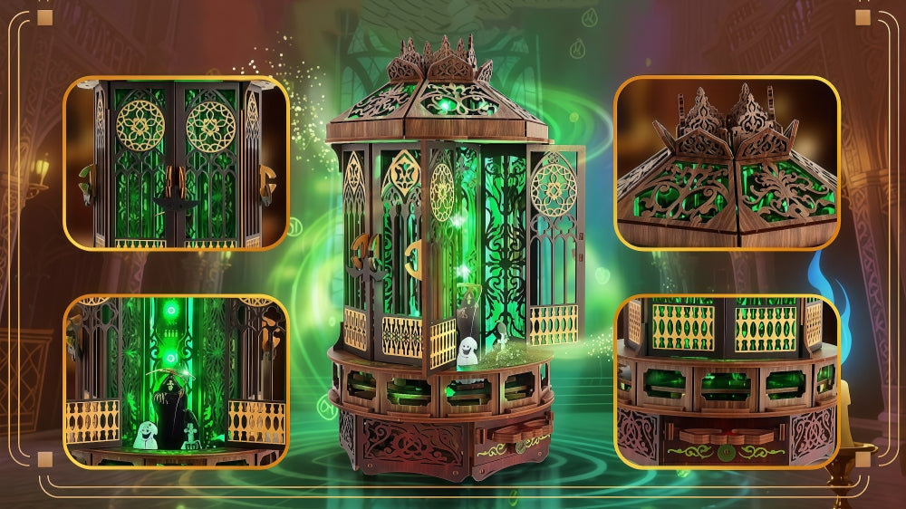 Ugeargeek Gothic Mystery Lantern 3D Wooden Puzzle