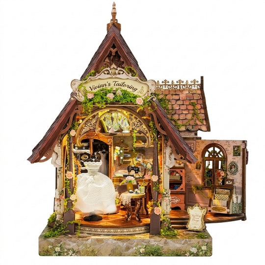 Ugeargeek French Vintage Tailor Shop DIY Book Nook