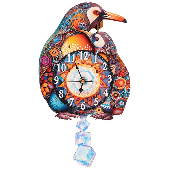 Ugeargeek Wooden Puzzle Wall Clock Series - Penguin