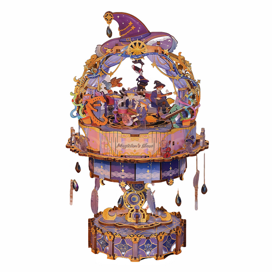 Ugeargeek Wooden Assembly Music Box - The Magician's Show