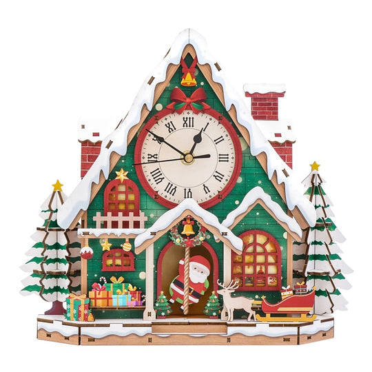 Ugeargeek Wooden Puzzle Wall Clock Series - Christmas Igloo