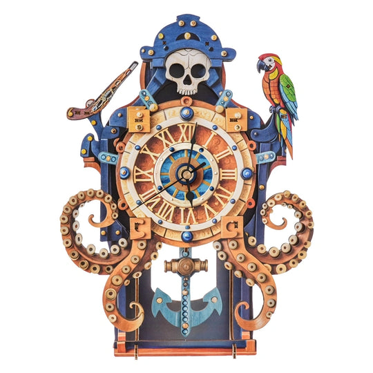 Ugeargeek Wooden Puzzle Wall Clock Series - Kraken
