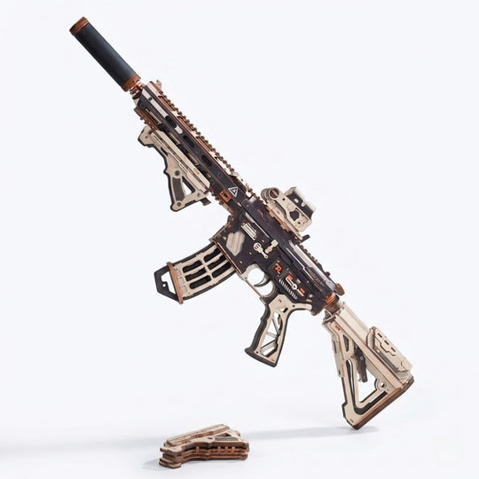 M416 Mechanical Assault Rifle 3D Wooden Puzzle