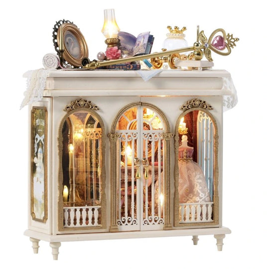 Moonlit Dreamy Mirror DIY Wooden Miniature Book Nook Kit