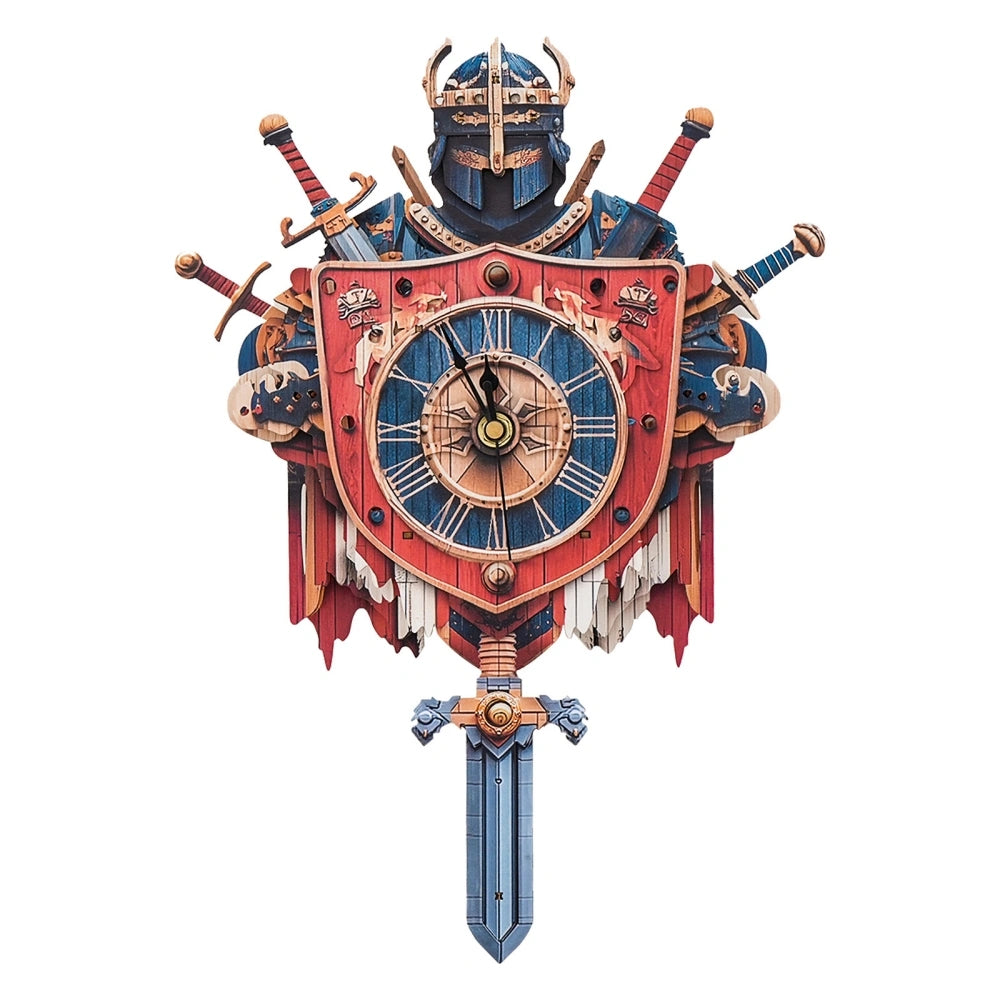Ugeargeek Wooden Puzzle Wall Clock Series - Knight