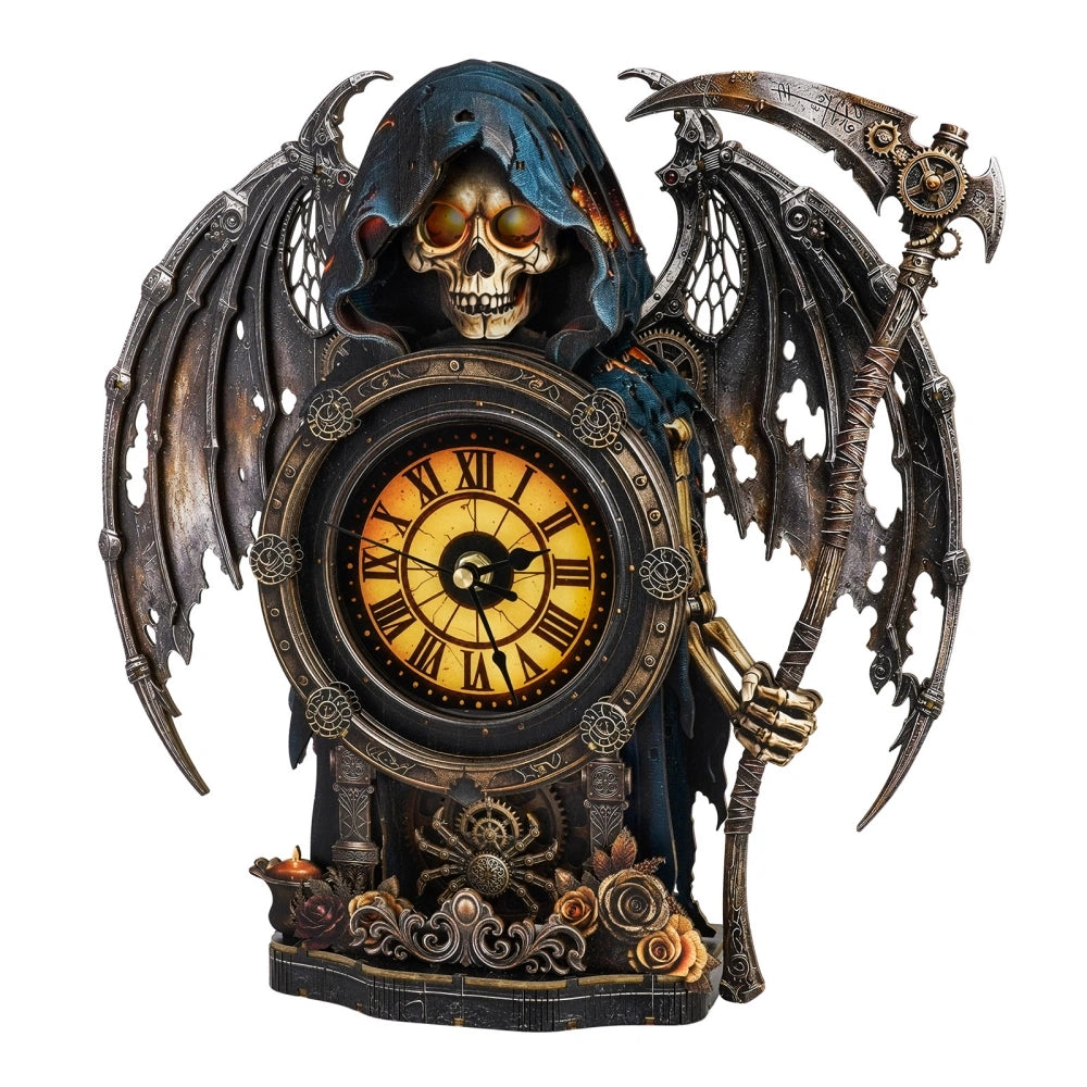 Ugeargeek Chronos Reaper 3D Mechanical Wooden Clock