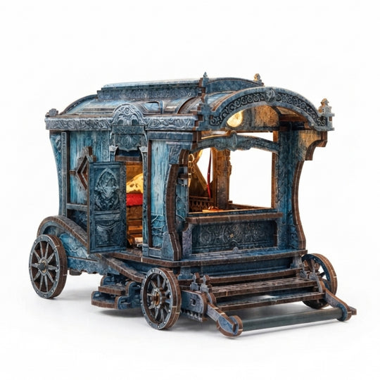 Gothic Caravan Midnight Traveler 3D Wooden Puzzle Diorama
