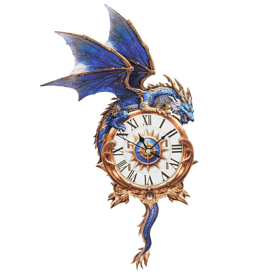Ugeargeek Wooden Puzzle Wall Clock Series - Blue Dragon