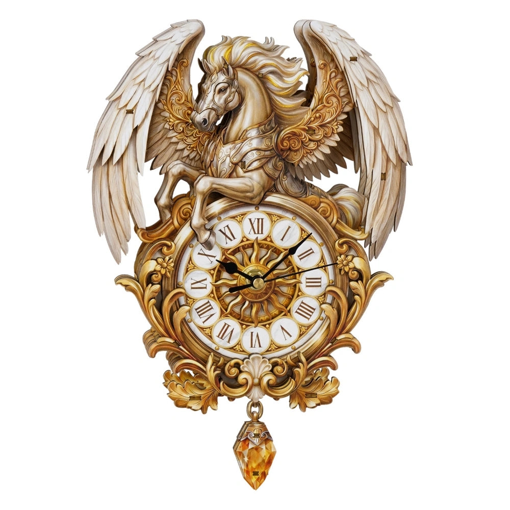 Ugeargeek Wooden Puzzle Wall Clock Series - Pegasus