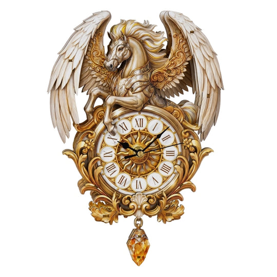 Ugeargeek Wooden Puzzle Wall Clock Series - Pegasus