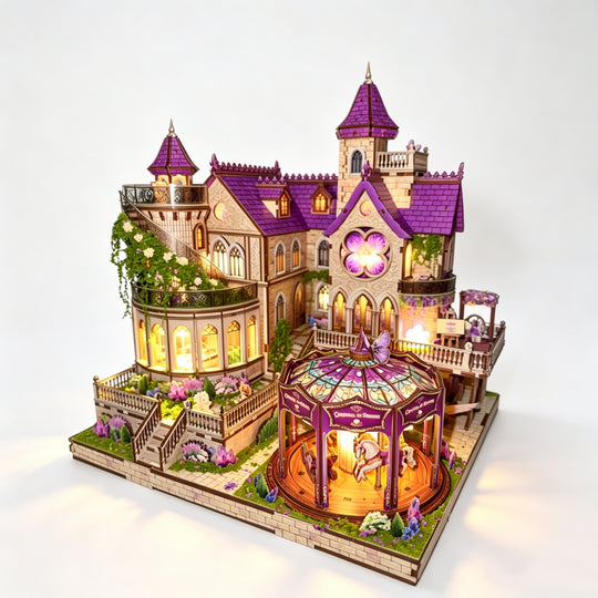 Ugeargeek Wisteria Dream Castle DIY Wooden Miniature House Kit