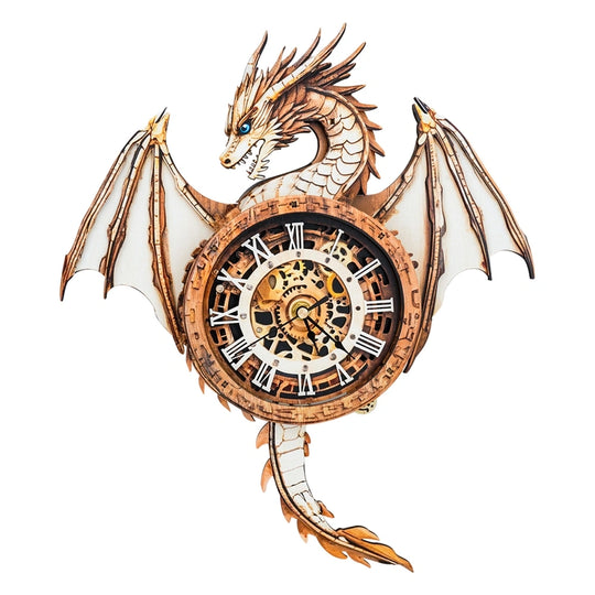 Ugeargeek Wooden Puzzle Wall Clock Series - Dragon