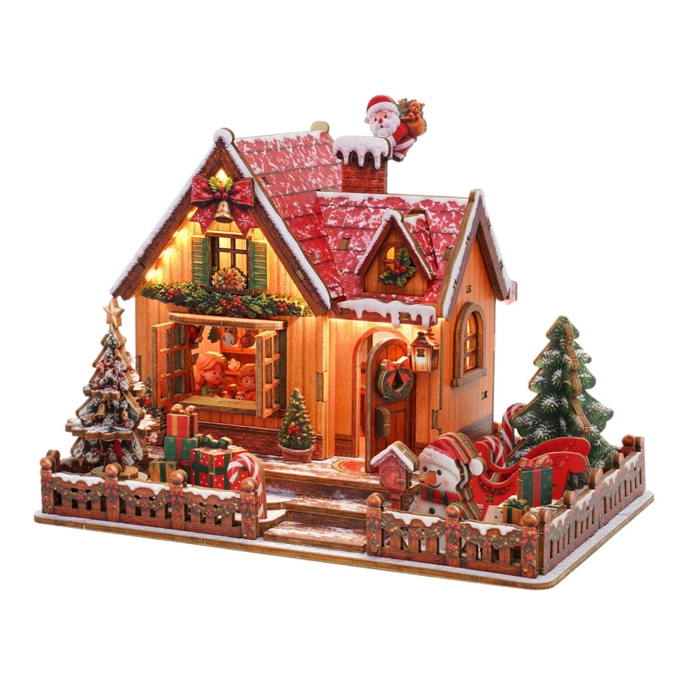 Ugeargeek Christmas Gingerbread Cabin 3D Wooden Puzzle