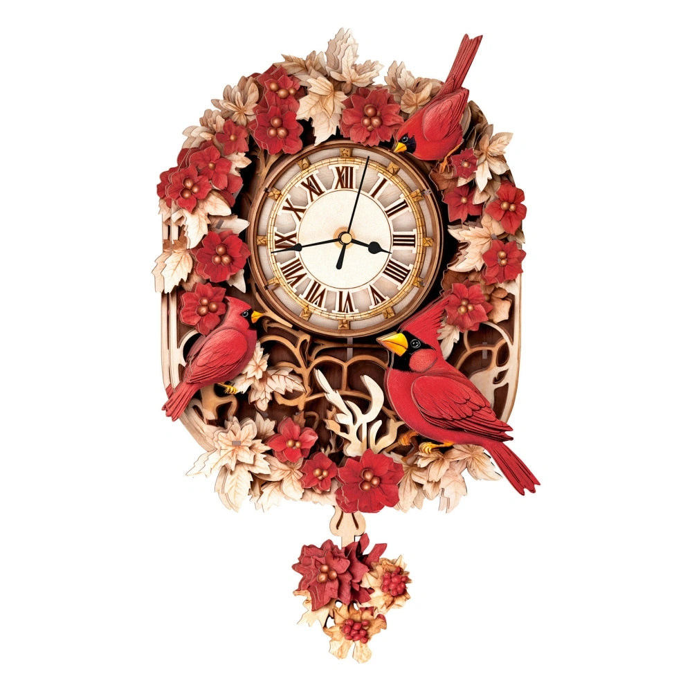 Ugeargeek Wooden Puzzle Wall Clock Series - Cardinal