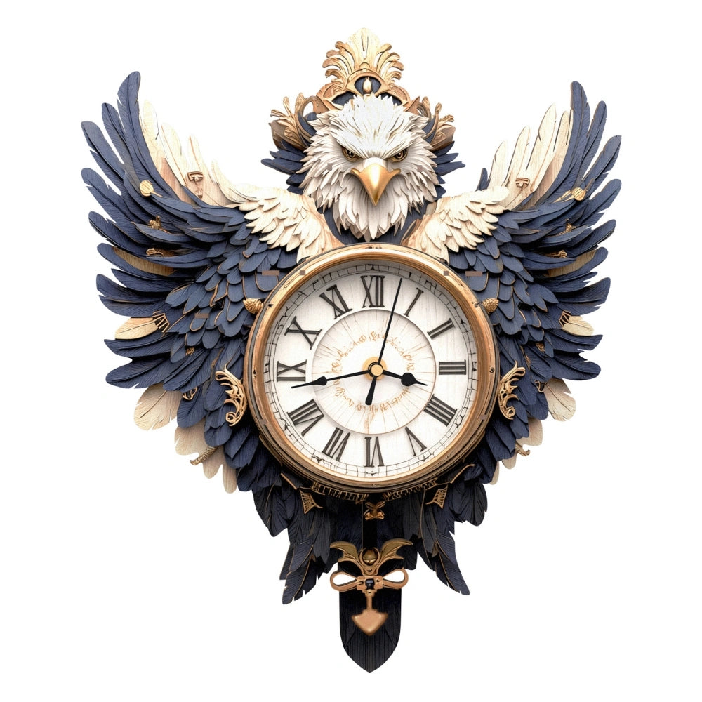 Ugeargeek Wooden Puzzle Wall Clock Series - Eagle