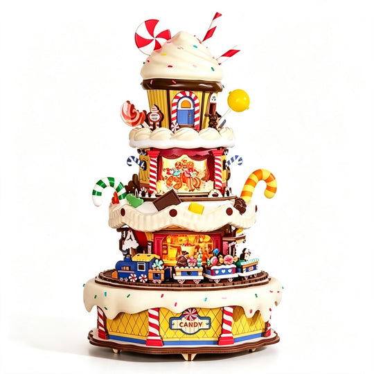 Rotating Candy Cake Mini House Assembly Kit