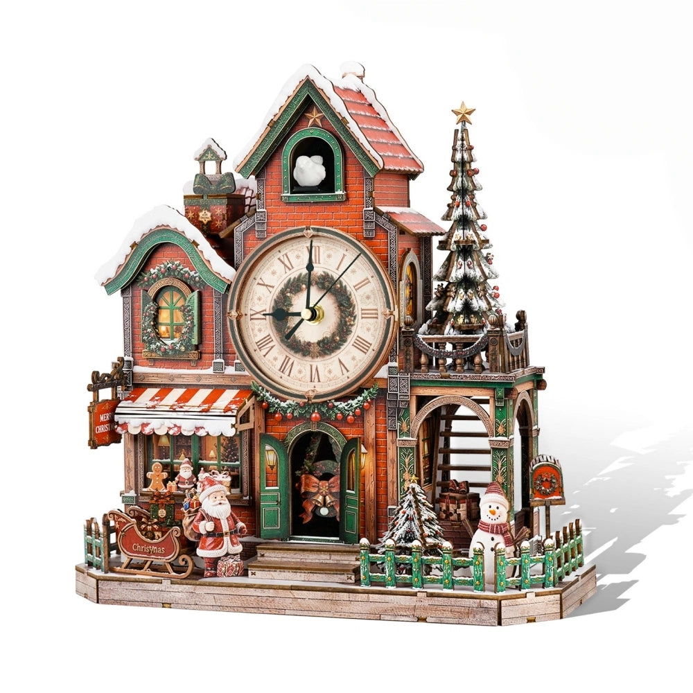 Ugeargeek Joyful Christmas 3D Wooden Cuckoo Clock Puzzle