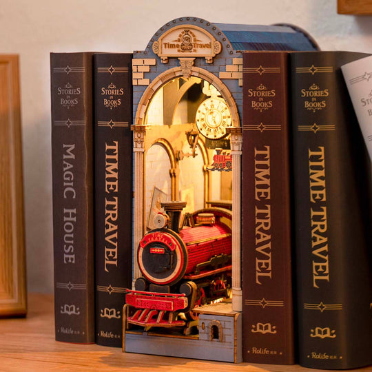 Time Travel DIY Book Nook Shelf Insert TGB04 Rolife