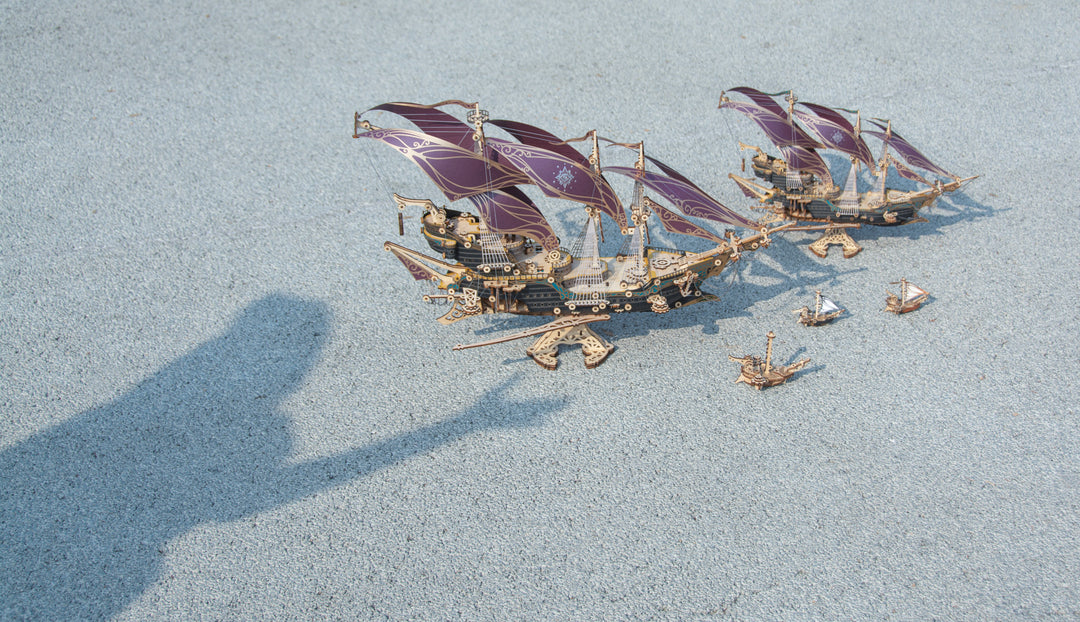 Ugeargeek Future Pirate Ship Wooden 3d Model Purple Plus