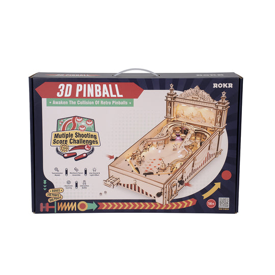 3D Pinball Machine 3D Wooden Puzzle EG01 Rokr