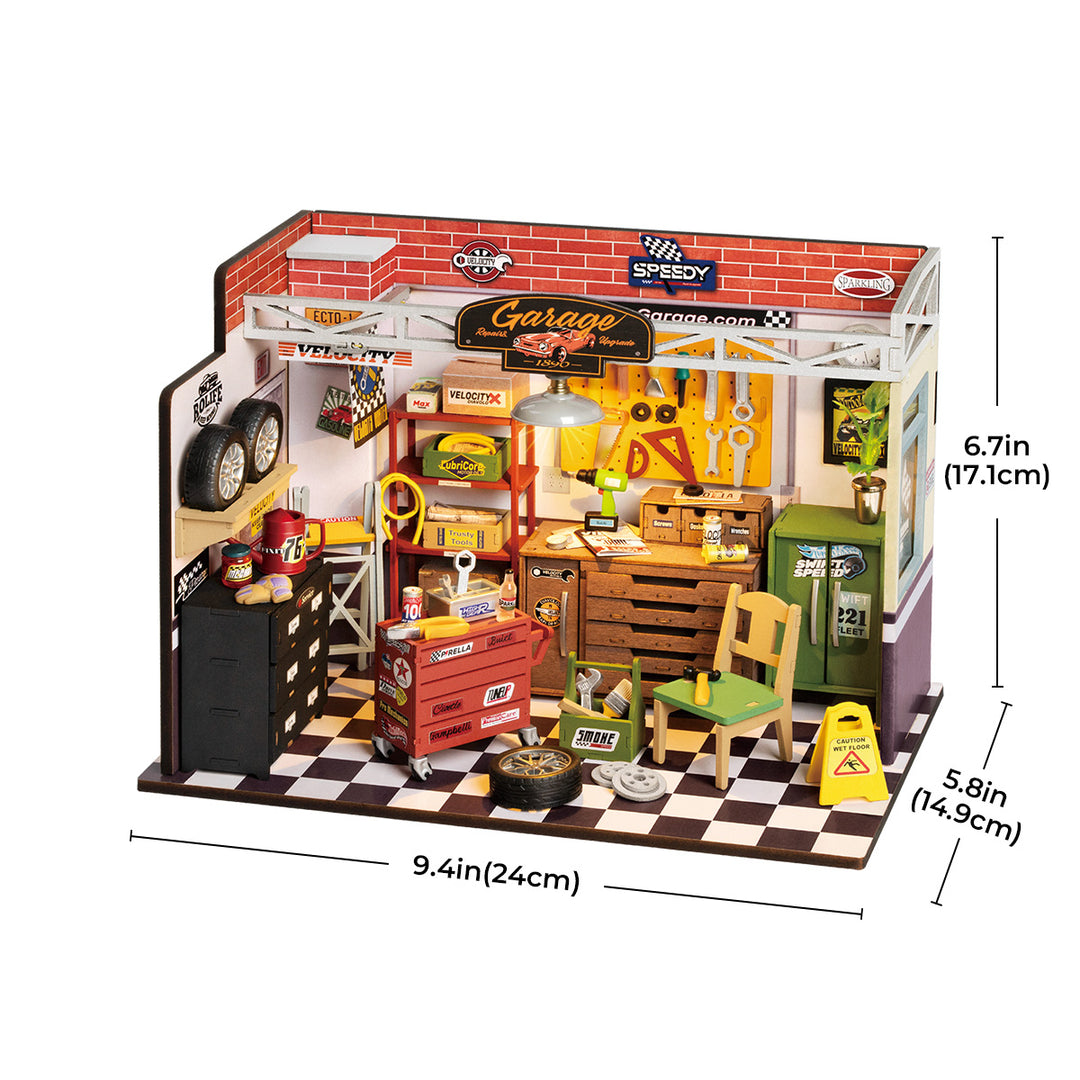 Garage Workshop DIY Miniature House Kit DG165 Rolife