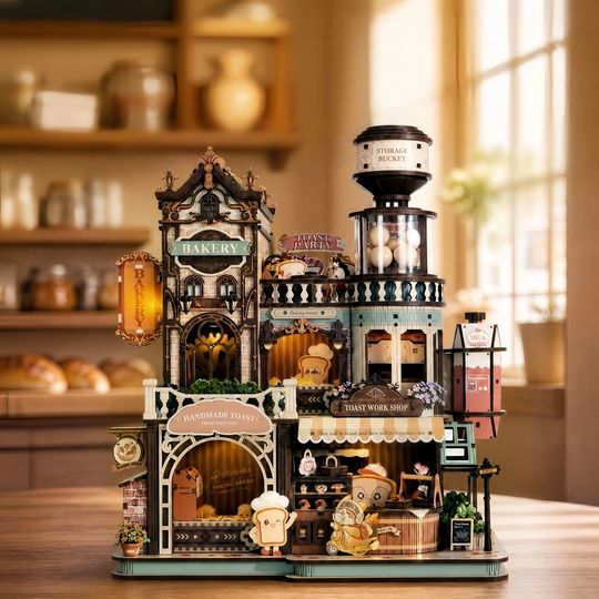 Ugeargeek Retro European-style Bakery Miniature Assembly Model