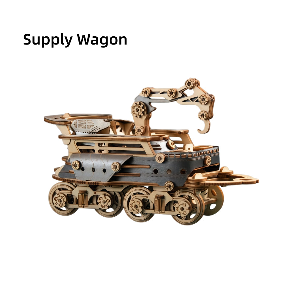 Ugeargeek Fantasy Steampunk Train Micro-carved Wooden Assembly