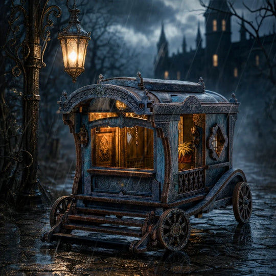 Gothic Caravan Midnight Traveler 3D Wooden Puzzle Diorama