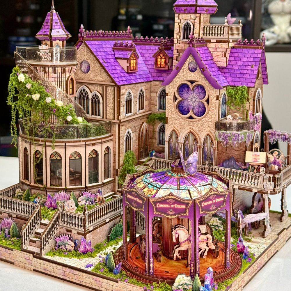 Ugeargeek Wisteria Dream Castle DIY Wooden Miniature House Kit
