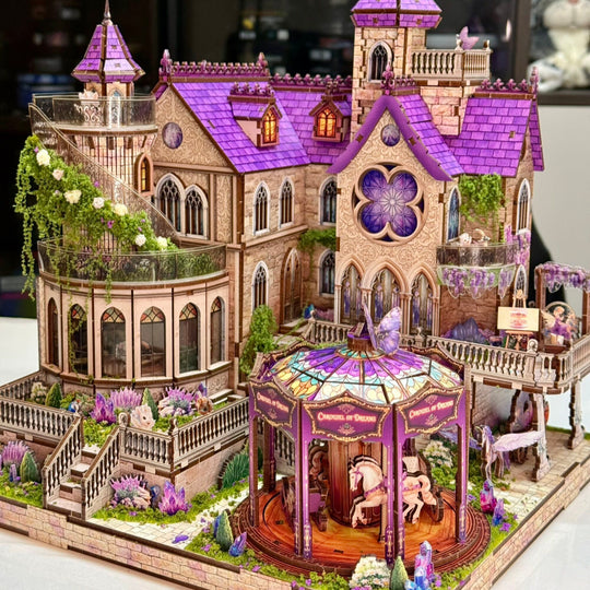 Ugeargeek Wisteria Dream Castle DIY Wooden Miniature House Kit
