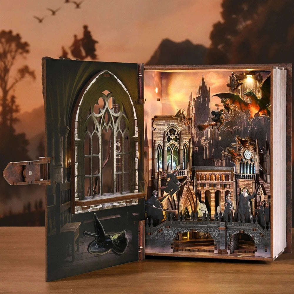 Ugeargeek Wizard Flying Academy Book Nook Kit