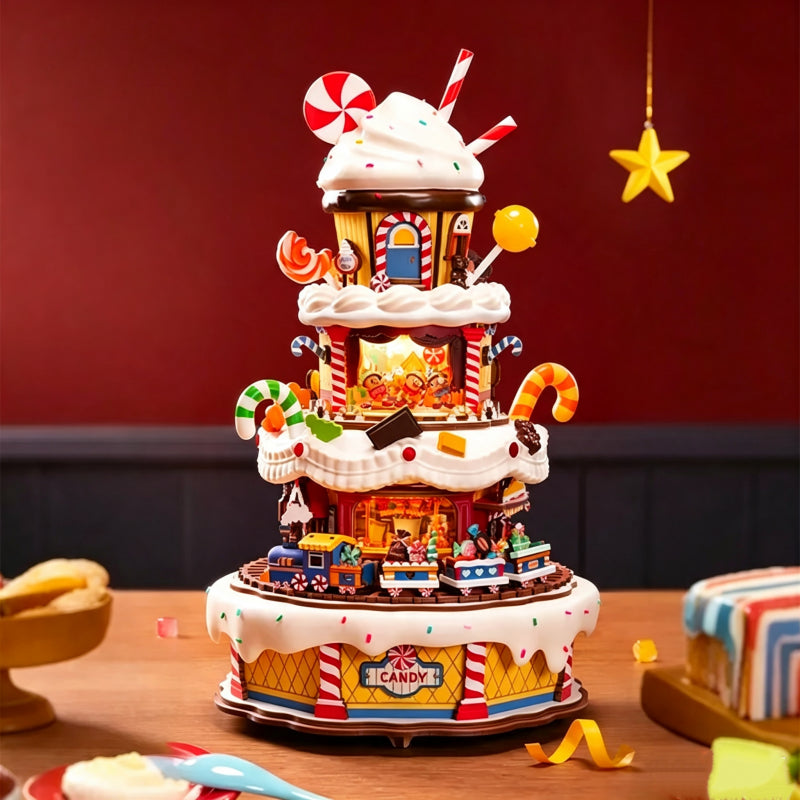 Rotating Candy Cake Mini House Assembly Kit