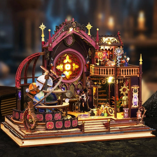 Wizard's Observatory Celestial Journey 3D Wooden Book Nook Kit